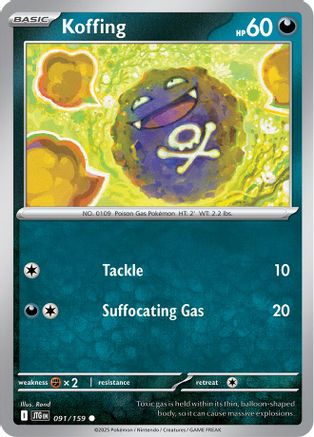 Koffing 091/159 - Common - Reverse Holofoil