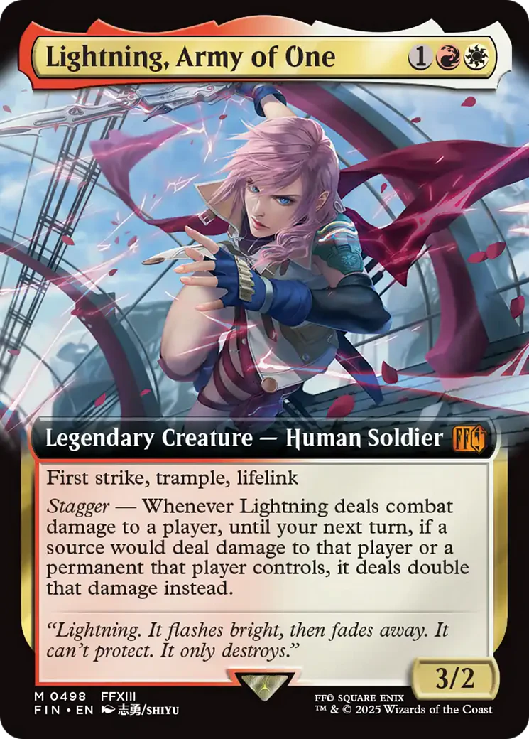 Lightning, Army of One (Extended Art) (FIN-498) - FINAL FANTASY