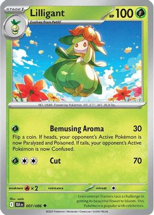 Lilligant 007/086 - Uncommon - Reverse Holofoil