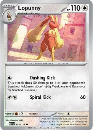 Lopunny 108 - Common - Reverse Holofoil