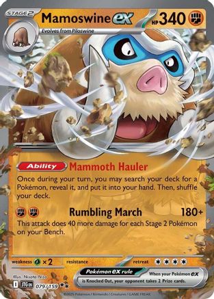 Mamoswine ex 079/159 - Double Rare - Holofoil