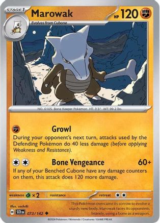 Marowak 073/142 - Uncommon - Reverse Holofoil