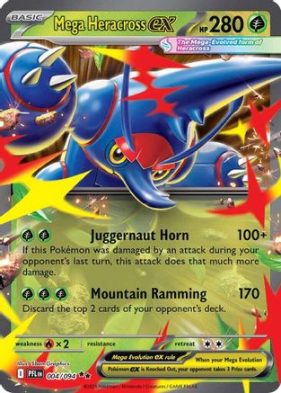 Mega Heracross ex 004/094 - Double Rare - Holofoil