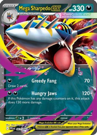 Mega Sharpedo ex 061/094 - Double Rare - Holofoil