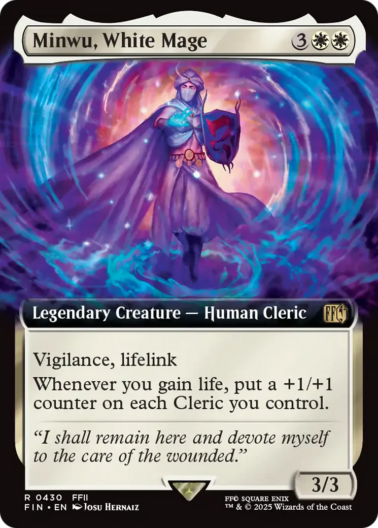 Minwu, White Mage (Extended Art) (FIN-430) - FINAL FANTASY Foil