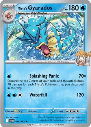 Misty's Gyarados 049 - Rare - Reverse Holofoil