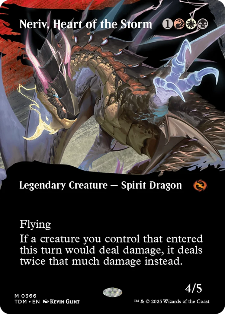Neriv, Heart of the Storm (Borderless) (TDM-366) - Tarkir: Dragonstorm