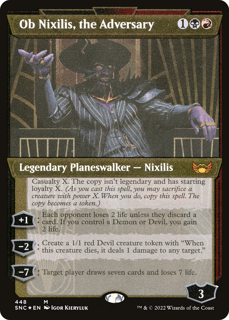 Ob Nixilis, the Adversary (SNC-448) - Streets of New Capenna: (Showcase) Foil