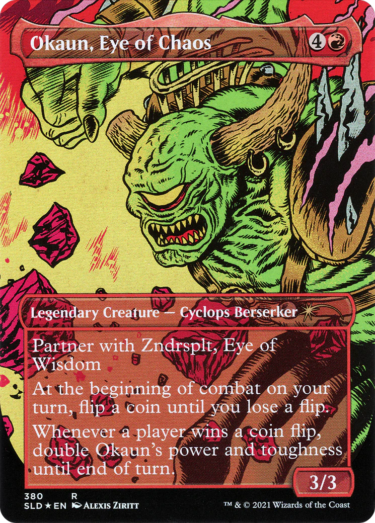 Okaun, Eye of Chaos // Okaun, Eye of Chaos (SLD-380) - Secret Lair Drop (Borderless) - Image 4