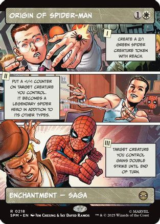Origin of Spider-Man (Borderless) (SPM-218) - Marvel's Spider-Man Foil