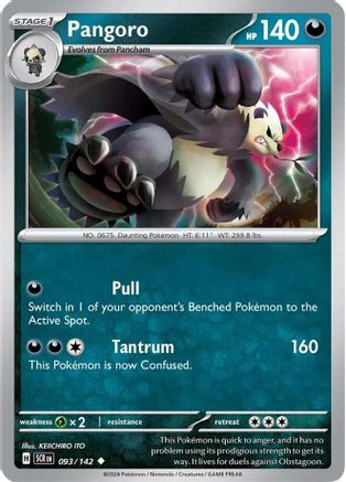 Pangoro 093/142 - Uncommon - Reverse Holofoil