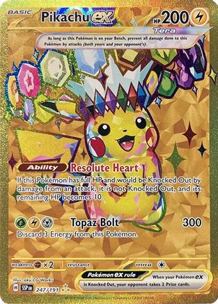 Pikachu ex 247/191 - Hyper Rare - Holofoil