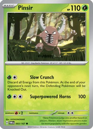Pinsir 003/167 - Common - Reverse Holofoil