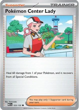 Pokemon Center Lady 123 - Common - Reverse Holofoil