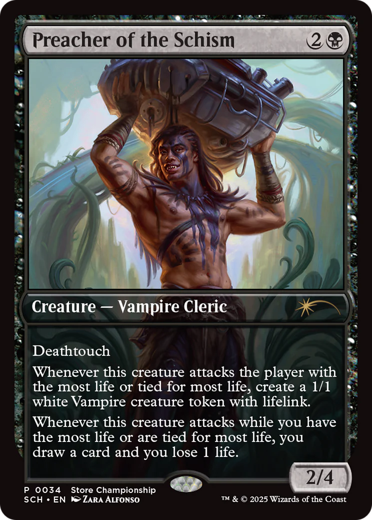 Preacher of the Schism (GAME-034) - Game Day & Store Championship Promos