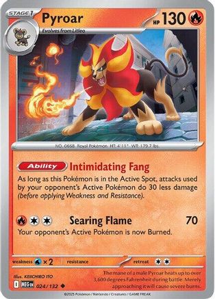 Pyroar 024 - Uncommon - Reverse Holofoil