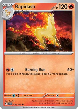 Rapidash 020/142 - Uncommon - Reverse Holofoil