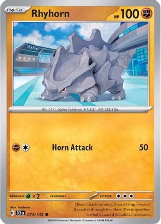 Rhyhorn 074/142 - Common - Reverse Holofoil