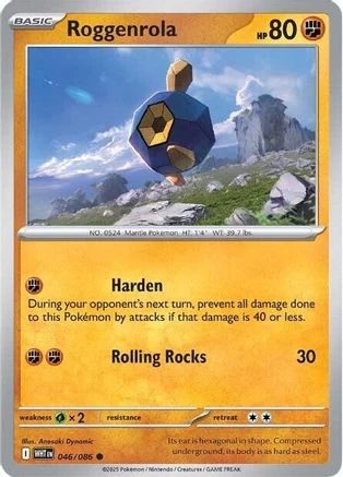 Roggenrola 046/086 - Common - Reverse Holofoil