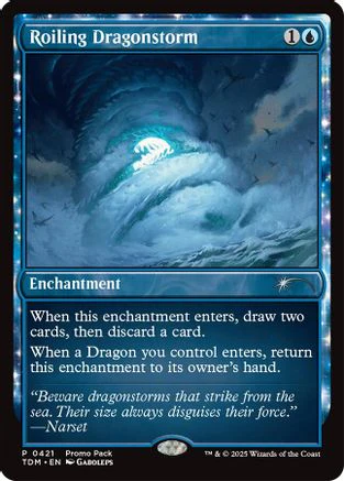 Roiling Dragonstorm (PPTDM-421) - Promo Pack: Tarkir: Dragonstorm Foil