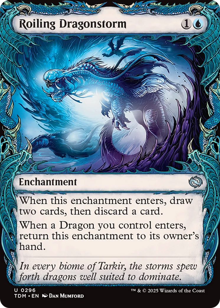 Roiling Dragonstorm (Showcase) (TDM-296) - Tarkir: Dragonstorm Foil