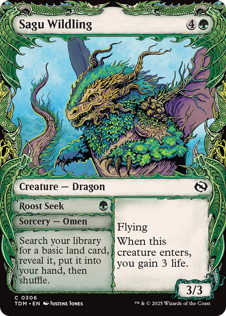Sagu Wildling (Showcase) (TDM-306) - Tarkir: Dragonstorm