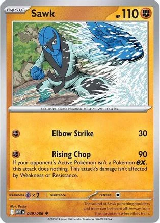 Sawk 049/086 - Uncommon - Reverse Holofoil