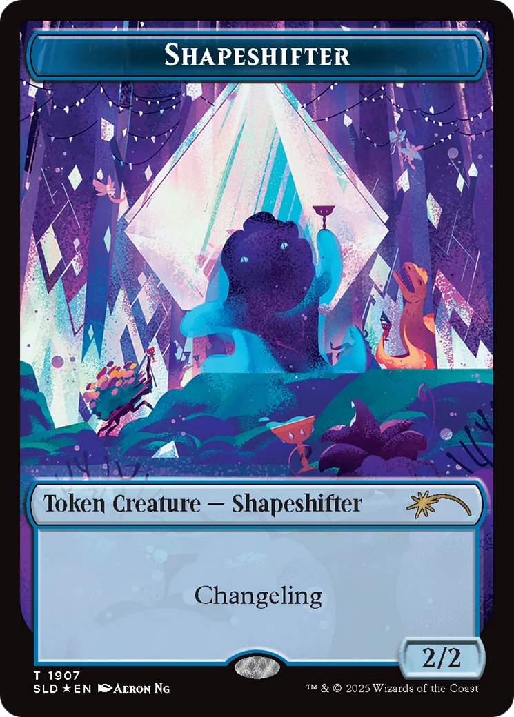 Shapeshifter Token (1907) (Double Rainbow Foil) (SLD-1907) - Secret Lair Drop Series Foil