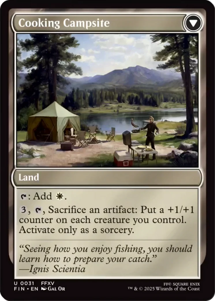 Sidequest: Catch a Fish // Cooking Campsite (FIN-031) - FINAL FANTASY: (enchantment) Foil - Image 2