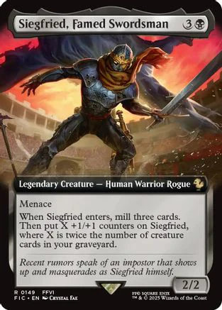 Siegfried, Famed Swordsman (Extended Art) (FIC-149) - Commander: FINAL FANTASY