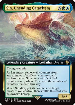 Sin, Unending Cataclysm (Extended Art) (FIC-185) - Commander: FINAL FANTASY