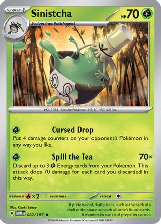 Sinistcha 022/167 - Rare - Reverse Holofoil