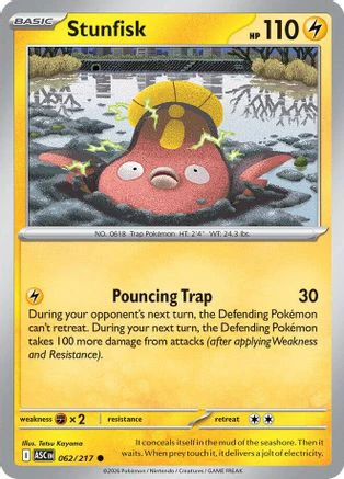 Stunfisk (062) - ME Ascended Heroes Reverse Holofoil