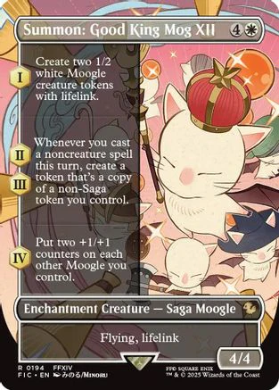 Summon: Good King Mog XII (Borderless) (FIC-194) - Commander: FINAL FANTASY