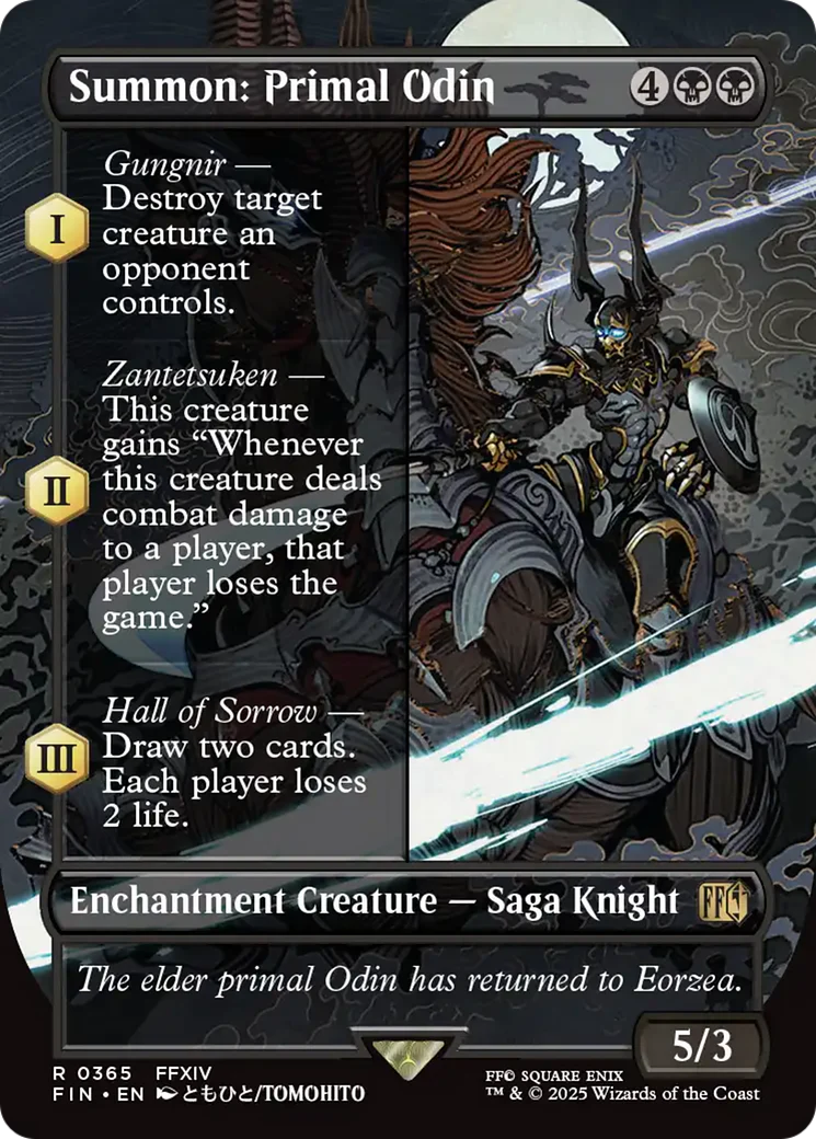 Summon: Primal Odin (Borderless) (FIN-365) - FINAL FANTASY Foil