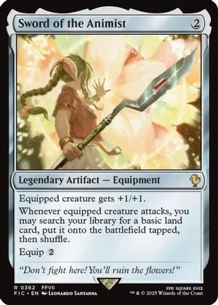 Sword of the Animist (Surge Foil) (FIC-362) - Commander: FINAL FANTASY Foil