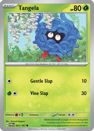 Tangela 001/167 - Common - Reverse Holofoil