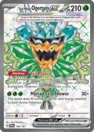 Teal Mask Ogerpon ex 190/167 - Ultra Rare - Holofoil