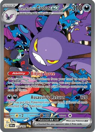 Team Rocket's Crobat ex 234/182 - Special Illustration Rare - Holofoil
