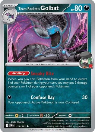 Team Rocket's Golbat 121 - Uncommon