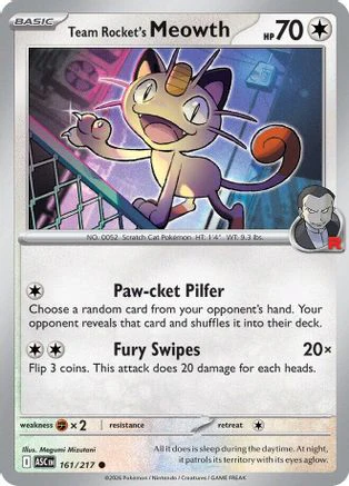 Team Rocket's Meowth (161) - ME Ascended Heroes