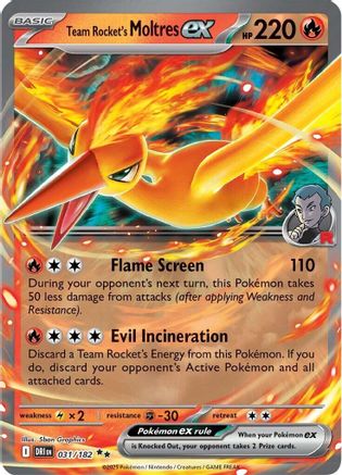 Team Rocket's Moltres ex 031 - Double Rare - Holofoil