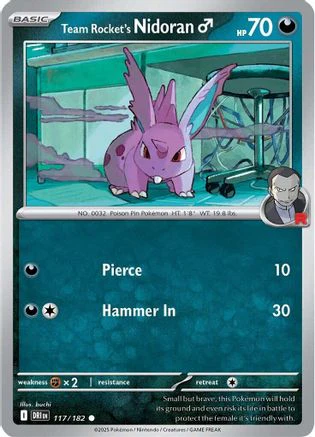 Team Rocket's Nidoran M 117 - Common