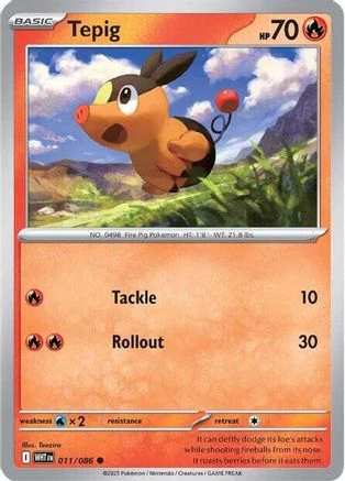 Tepig 011/086 - Common - Reverse Holofoil