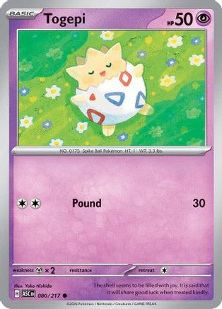 Togepi (080) - ME Ascended Heroes Reverse Holofoil