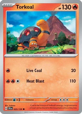 Torkoal 025/159 - Common - Reverse Holofoil