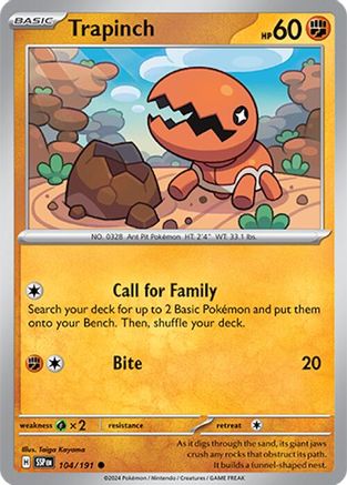 Trapinch 104/191 - Common - Reverse Holofoil
