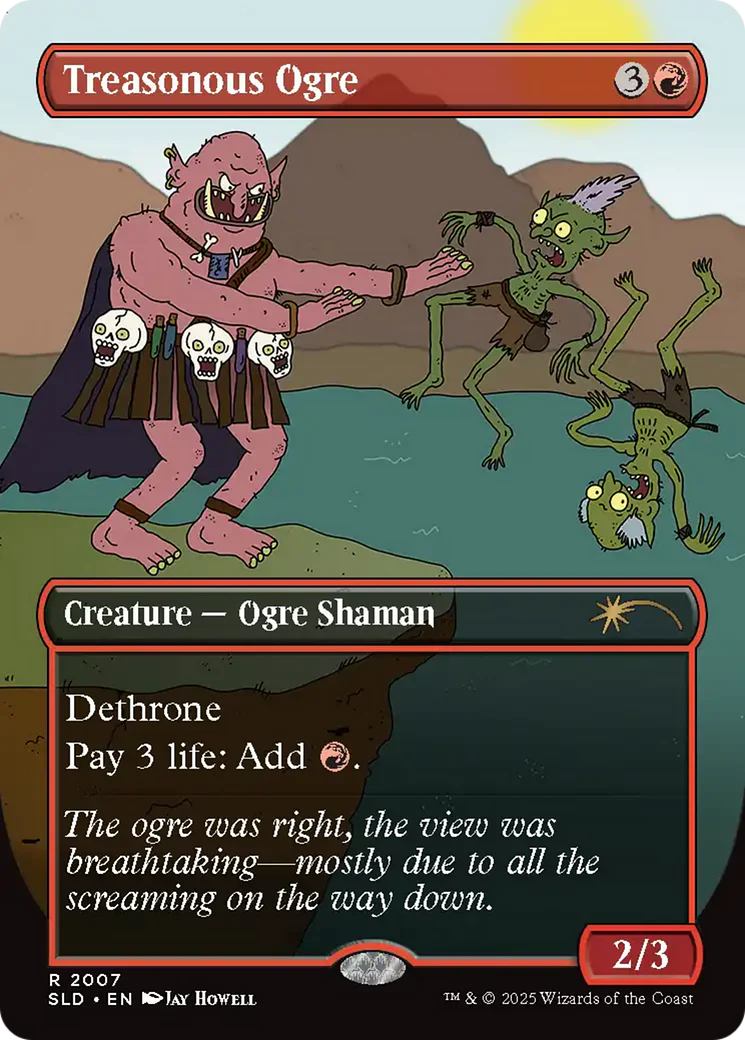 Treasonous Ogre (SLD-2007) - Secret Lair Drop (Borderless) Foil